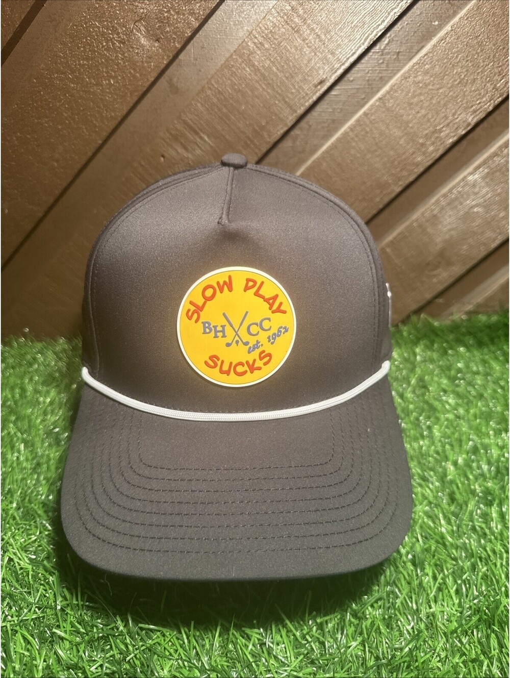 Branded Bills Beacon Hill Country Club Performance Golf Rope Hat Slow Play Sucks